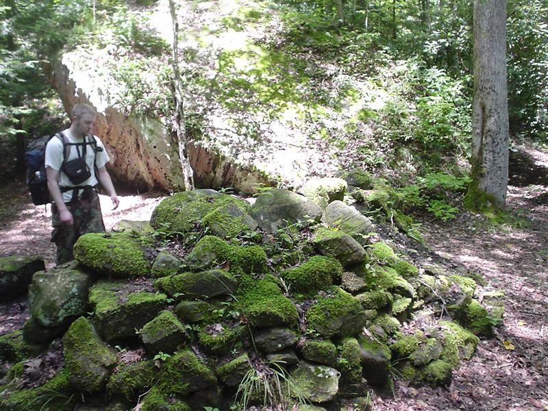 A sizeable fire circle located trail side.<br>20:DSC01045.JPG