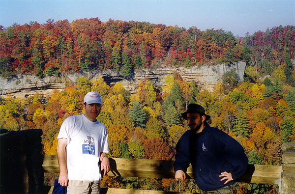 John and Tony at Devil Canyons overlook<br>6:99-008.jpg